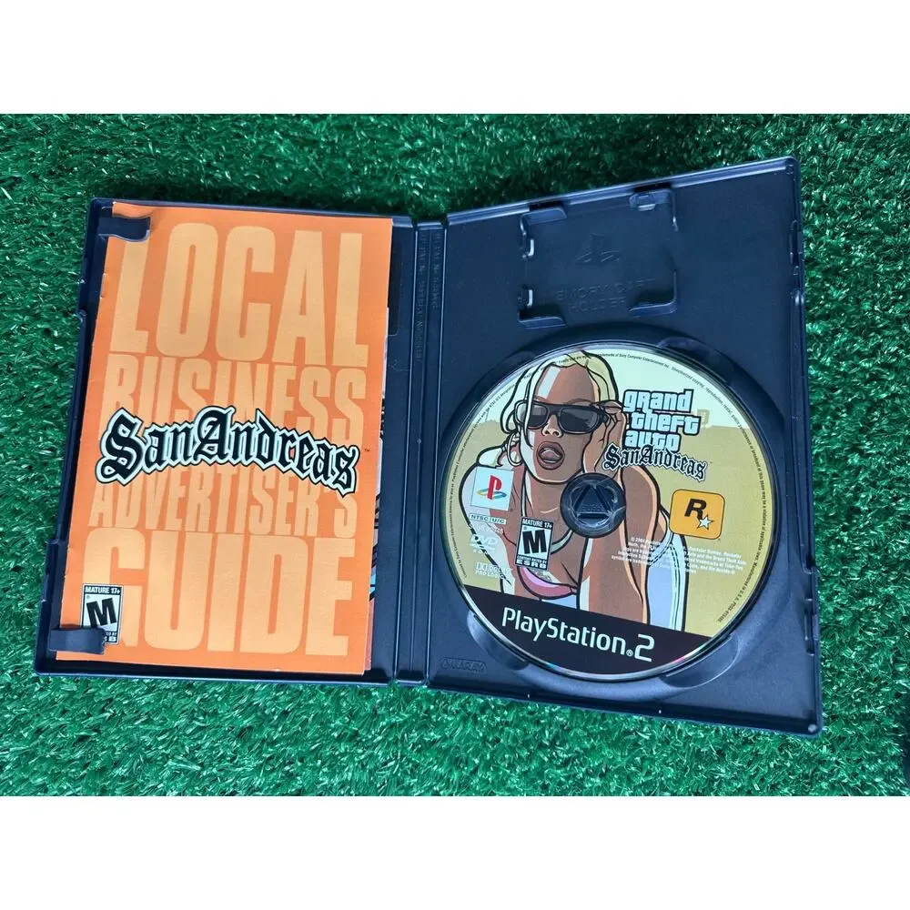 Grand Theft Auto San Andreas (Sony Playstation 2/PS2) with Poster and Manual